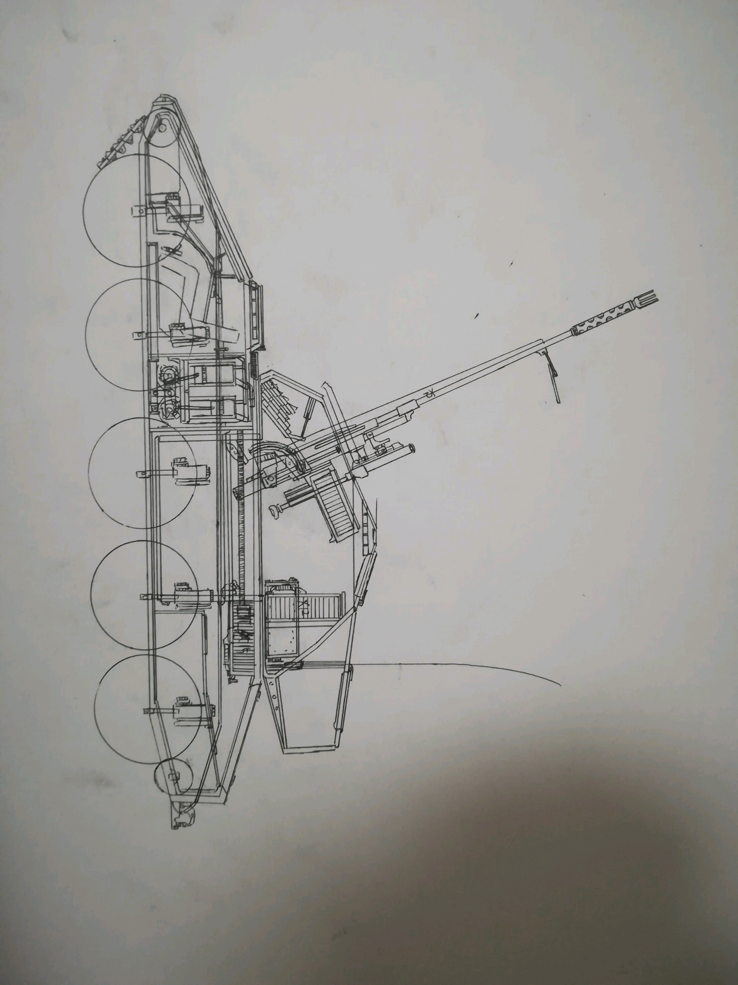 一步一步画防空炮，防空炮绘制步骤详解