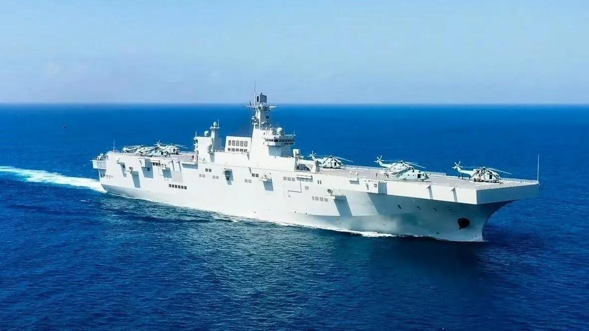 中国海军新里程碑，075型两栖攻击舰四号舰命名仪式隆重举行，中国海军新里程碑，075型两栖攻击舰四号舰命名仪式盛大举行