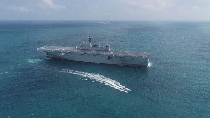 海南舰远海首秀，展现中国海军力量的崭新篇章，海南舰远海首秀，中国海军力量的全新篇章亮相