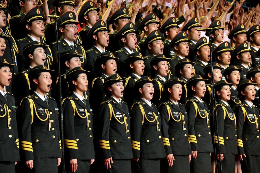 合唱中国人民志愿军军歌，历史的回响与时代的激情，合唱中国人民志愿军军歌，历史回响与时代激情的交融