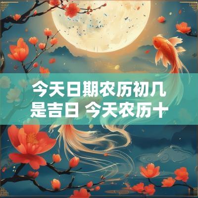 今天是初几——探寻农历的魅力与意义，农历初探，探寻日子的魅力与意义——今天是初几？