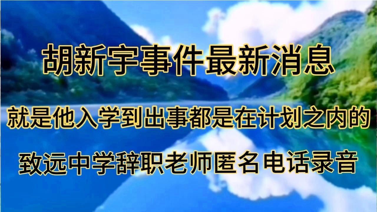 最新消息关于胡新宇事件深度解析，胡新宇事件深度解析，最新消息揭秘真相