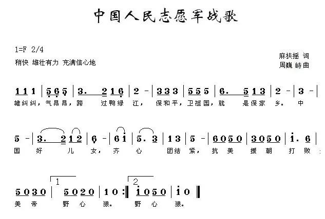 志愿军军歌简谱，历史的旋律，时代的记忆，志愿军军歌简谱，历史的旋律，时代记忆的回响