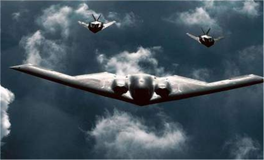 B-2轰炸机载弹，空中巨无霸的火力与战略威慑力，B-2轰炸机载弹，空中巨无霸展现火力与战略威慑力