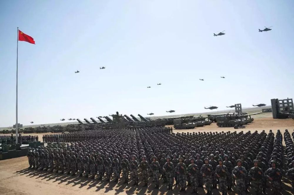 中国大型军演朱日和，战略演练与国防力量展示，中国朱日和大型军演，战略演练与国防力量瞩目展示