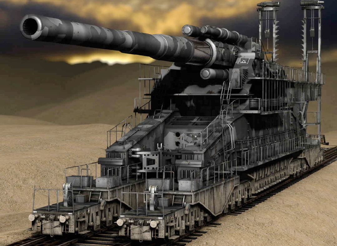古斯塔夫巨炮坦克，战争机器中的巨兽，古斯塔夫巨炮坦克，战争巨兽的震撼力量