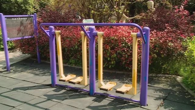 小区里的健身器材大观,小区健身器材大观,运动器材一览无余