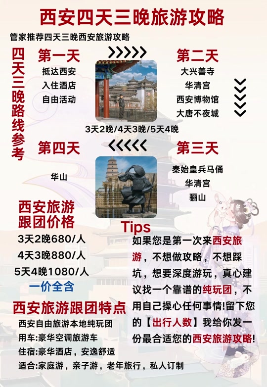 西安旅游三天攻略,深度体验古都魅力,西安三日深度游,探寻古都的魅力