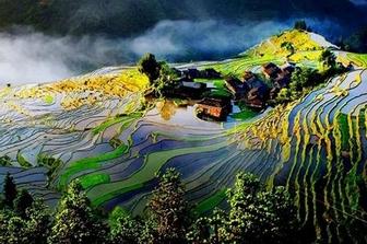 龙胜梯田，自然与人文的绝美交响，龙胜梯田，自然与人文的和谐交响乐章